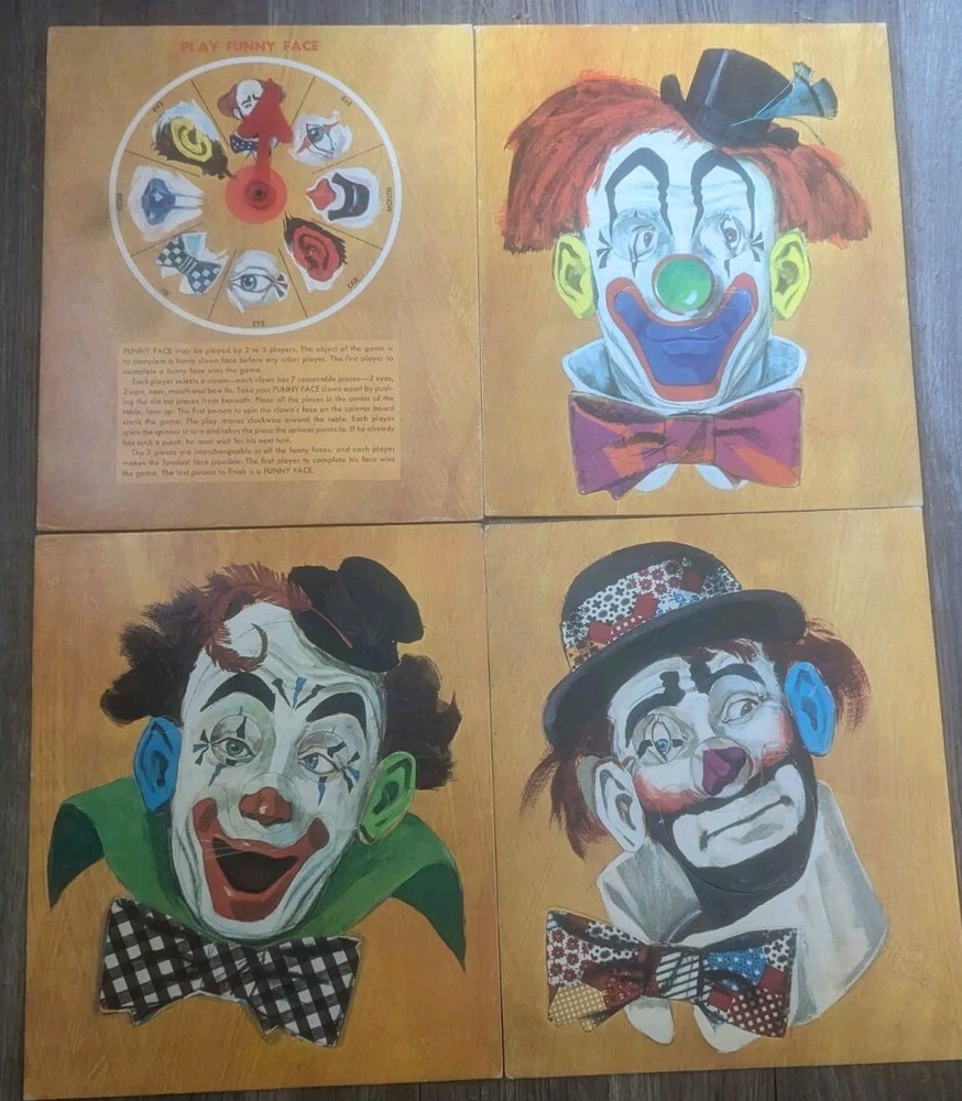 Vintage Funny Face Game Only 3 Boards