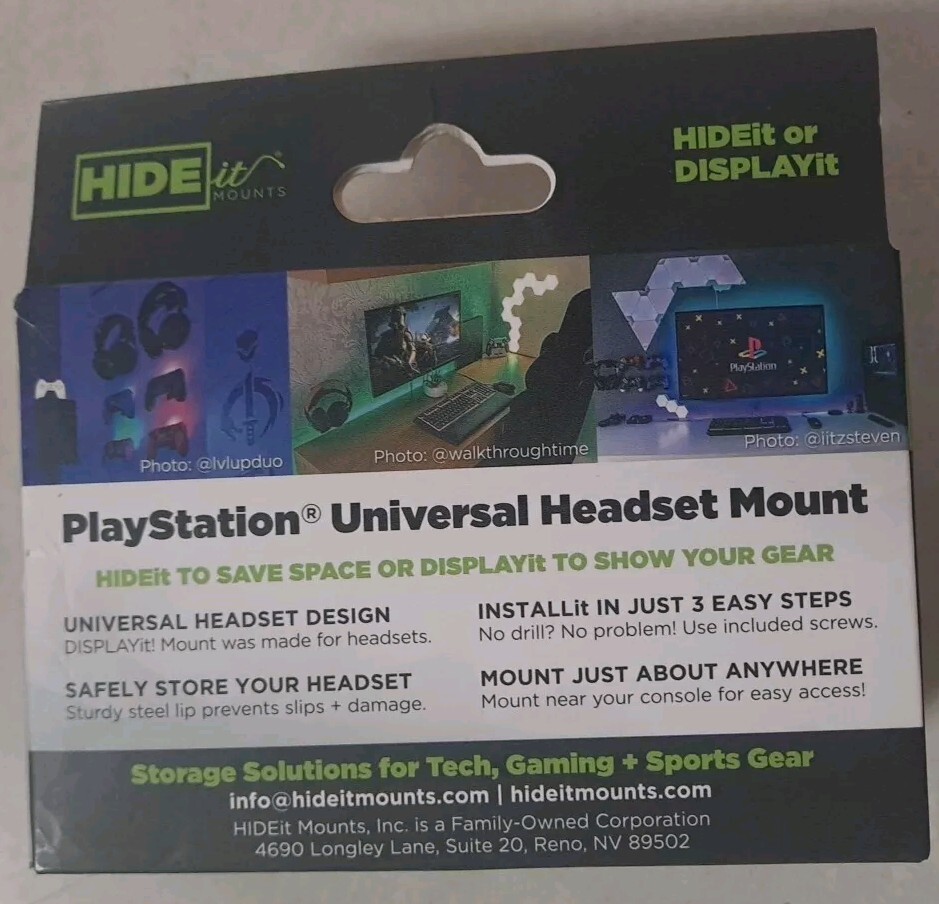 HIDEit Mounts Playstation Universal Headset Mount