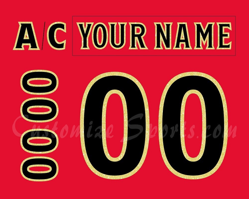 Ottawa Senators Customized Number Kit For 2025-Present 3rd Uniform