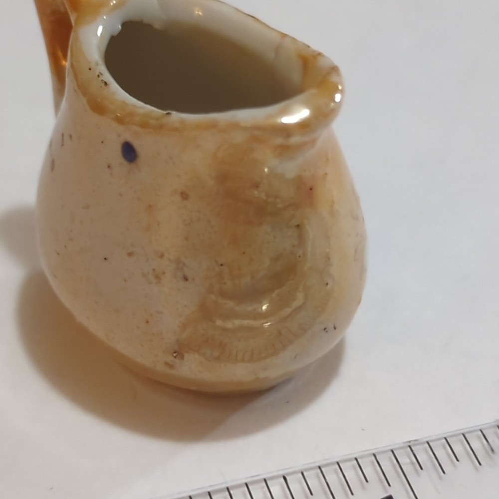Vintage Ceramic Miniature Jug Peach Luster Mini