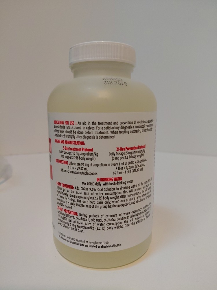 CORID ( AMPROLIUM ORAL SOLUTION ) 16 OZ 9.6% LIQUID