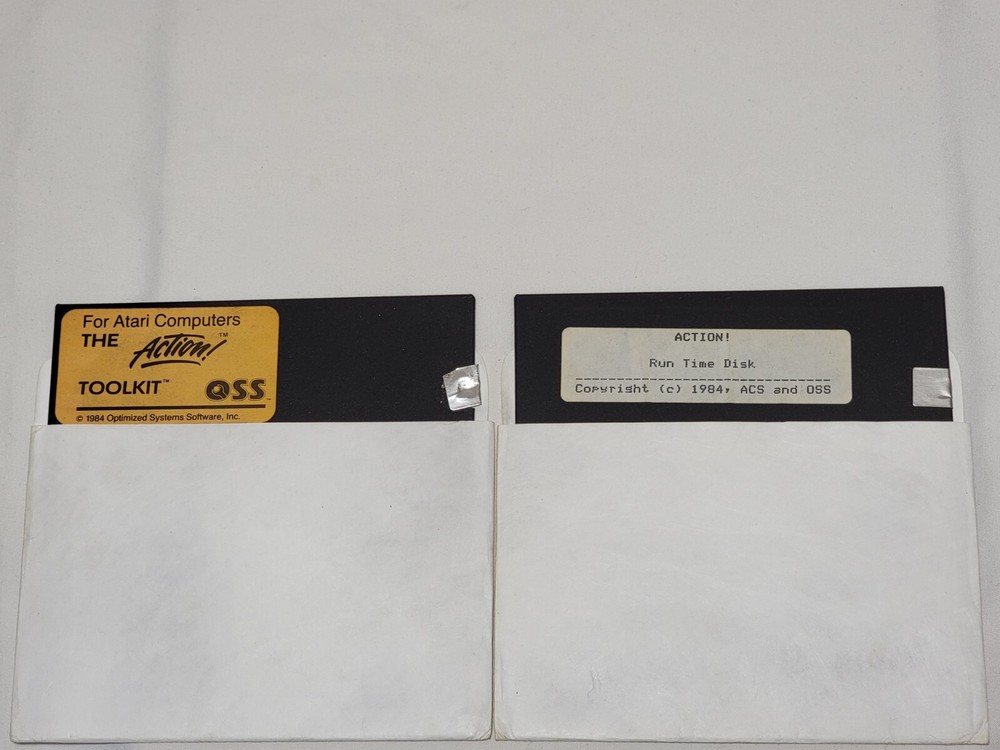 Action Atari 400 800 OSS Programming Language w/ Toolkit Run Time Disk + Manuals