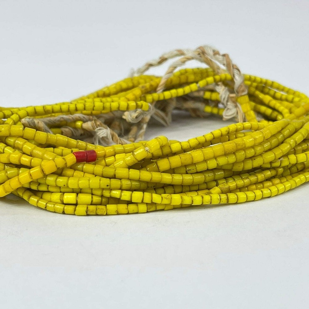 10 Tile Yellow Trade Bead Strands