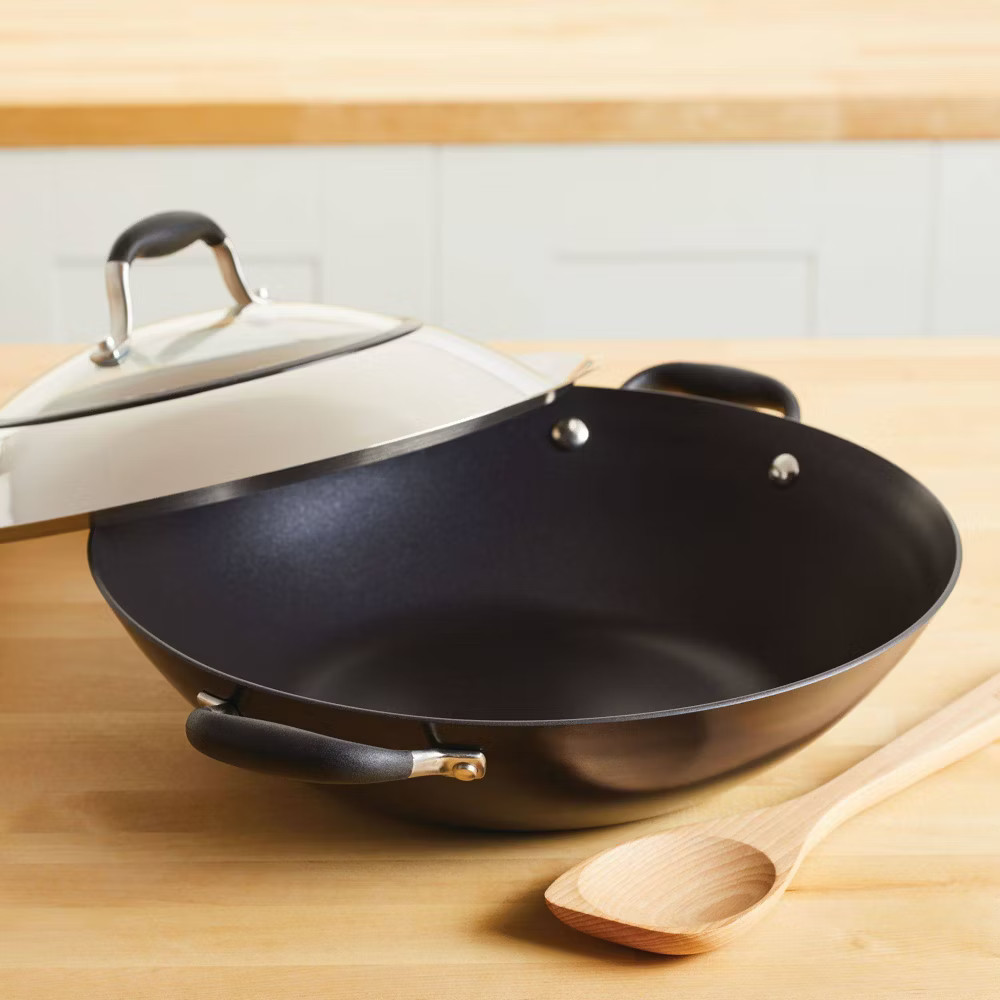 Anolon Advanced Home 14" Hard Anodized Nonstick Wok with Side Handle and