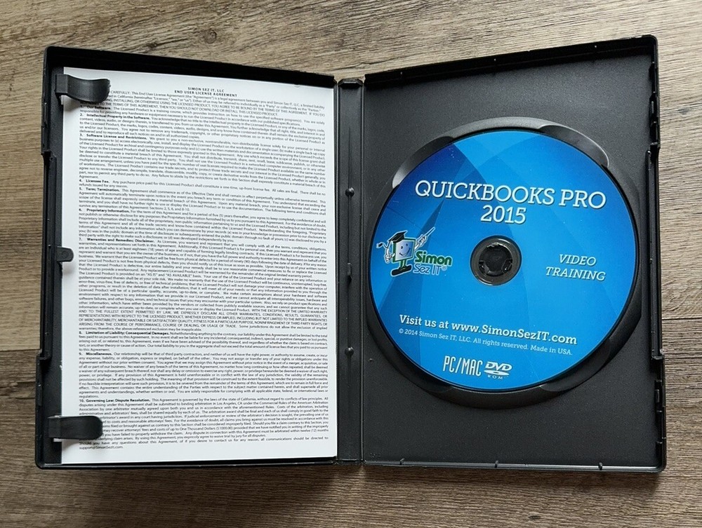 Quickbooks Pro 2015 Video Training (2011, PC/MAC DVD-ROM, Simon Sez IT) Tutorial