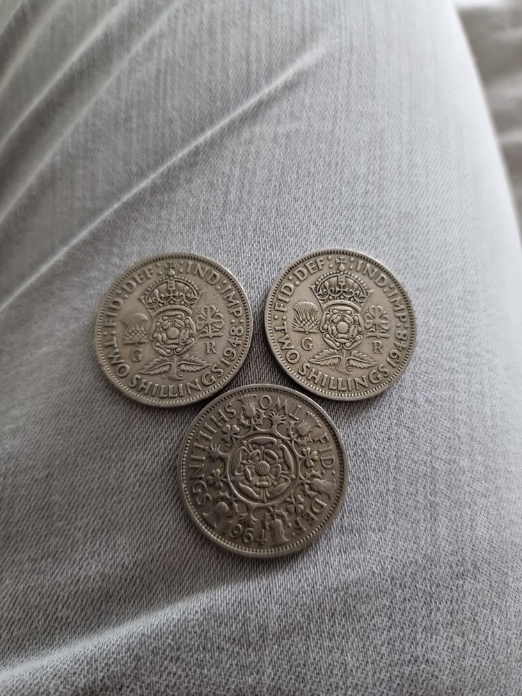 Two Shillings Coins X 3
