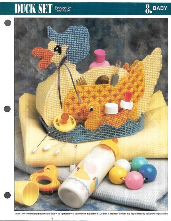 LOT/7 PLASTIC CANVAS LEAFLETS BABY PROJECTS