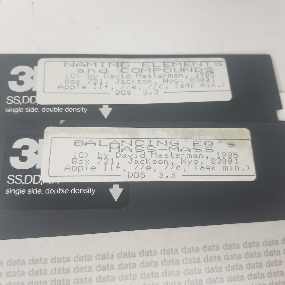 Lot Of Vintage Computer Software 5.25" Floppy Dreyfus Software Library APPLE II+
