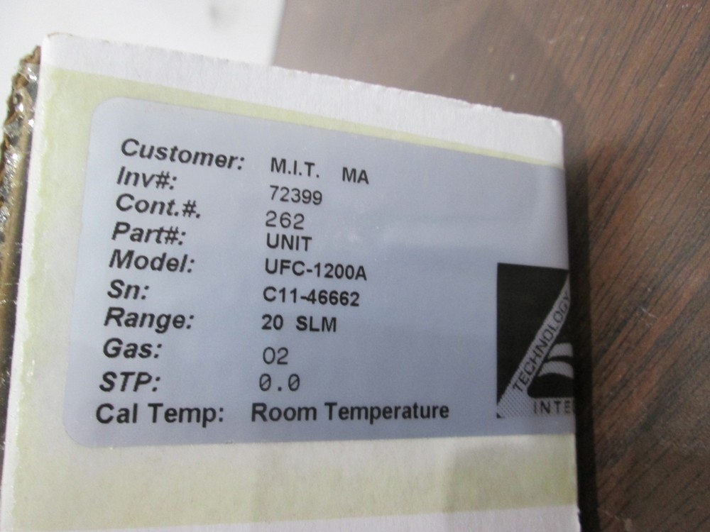 UNIT, UFC-1200A, O2, 20 SLM, Mass Flow Controller, New