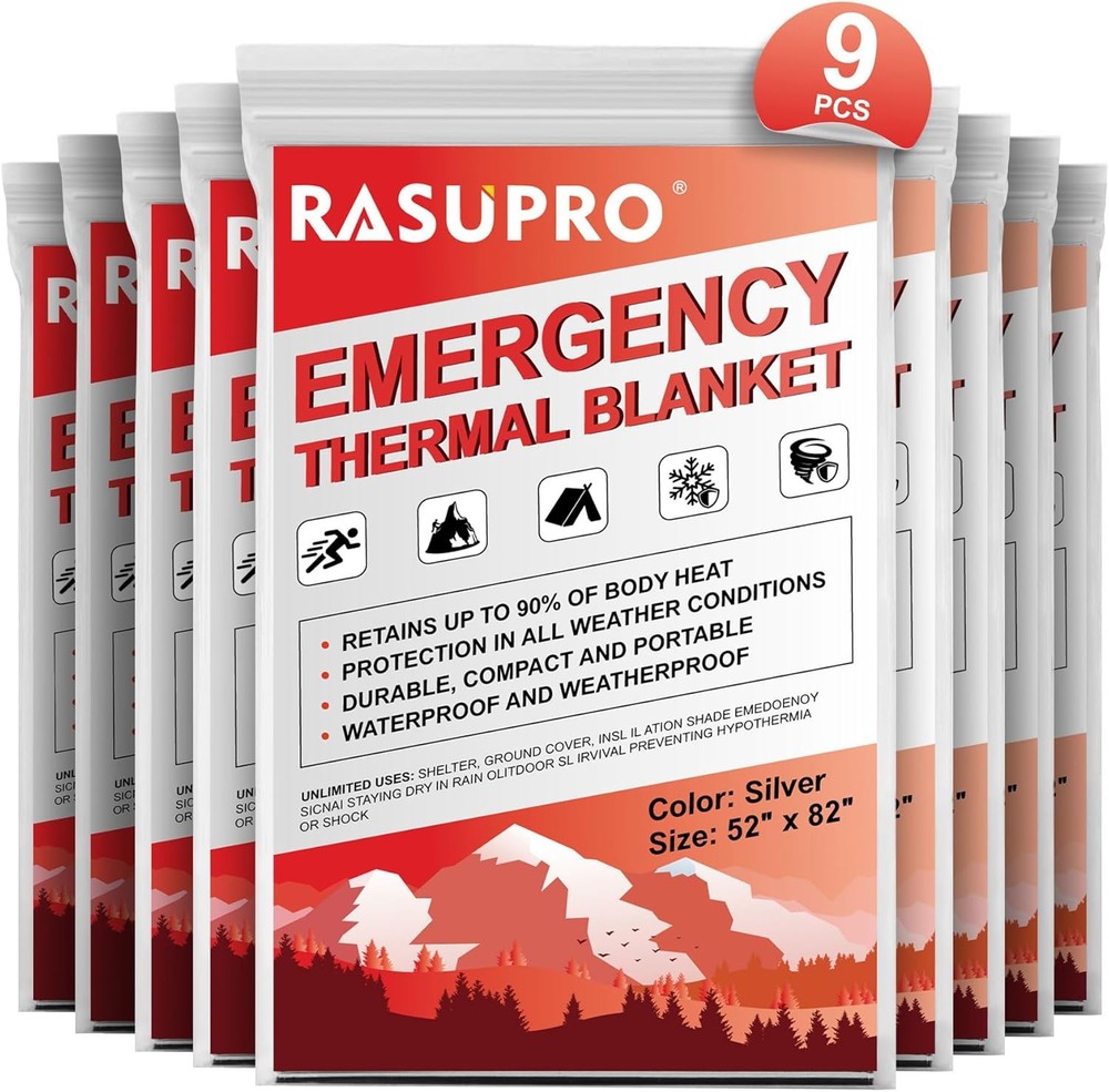 Emergency Mylar Blankets 9PK