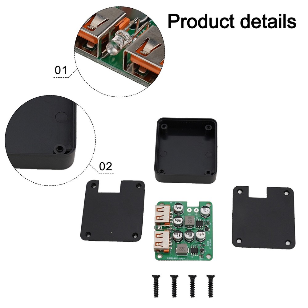 Dual USB Ports on a Compact Design Efficient 3A Solar Panel Voltage Regulator