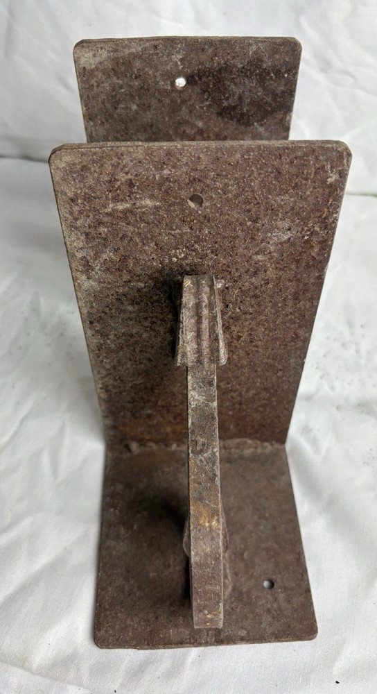 Antique Cast Iron Double Scroll Post Base / Topper Bracket 3.5” Post Opening