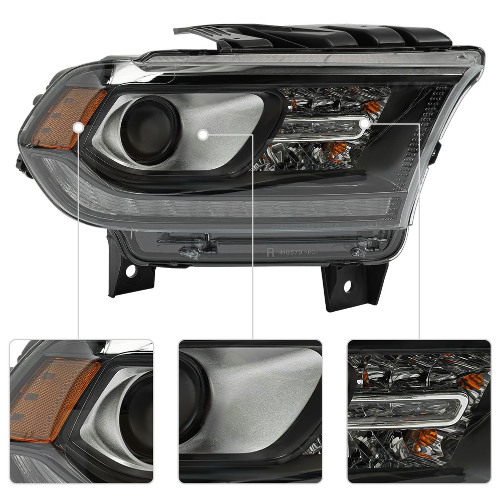 HID Headlight Right Side for Durango 2016-2020 Projector Passenger Side