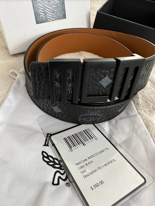 Black MCM Tech Belt Unisex