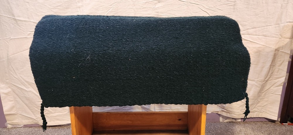 Wool Forest Green Western Show Pad 3/4 " Thick