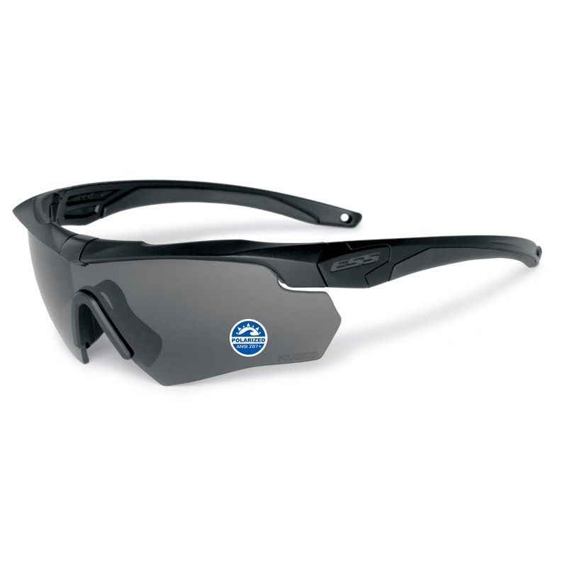 Crossbow ONE Eyeshield - Black Frame - Polarized Gray Lens
