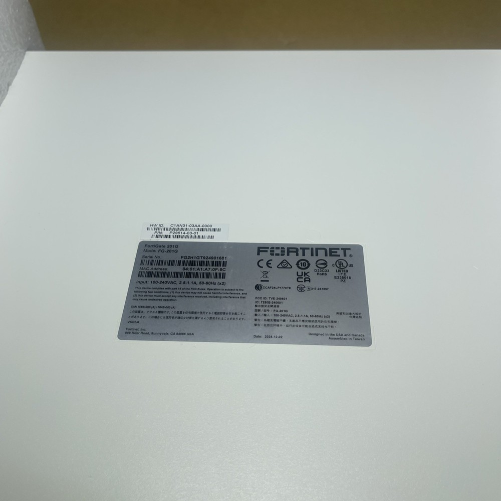 Fortinet FortiGate-201G