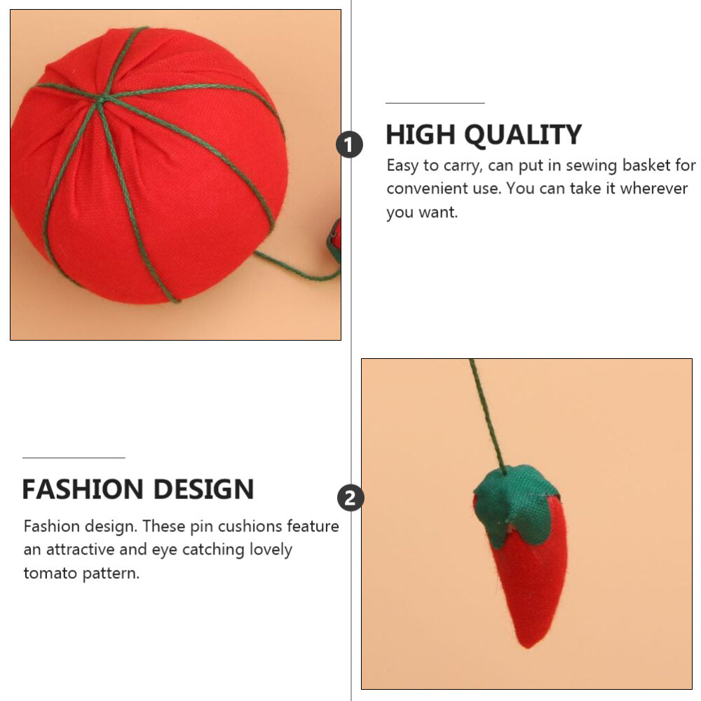 10Pcs Handcraft Tool Tomato Shaped Cushion for Sewing