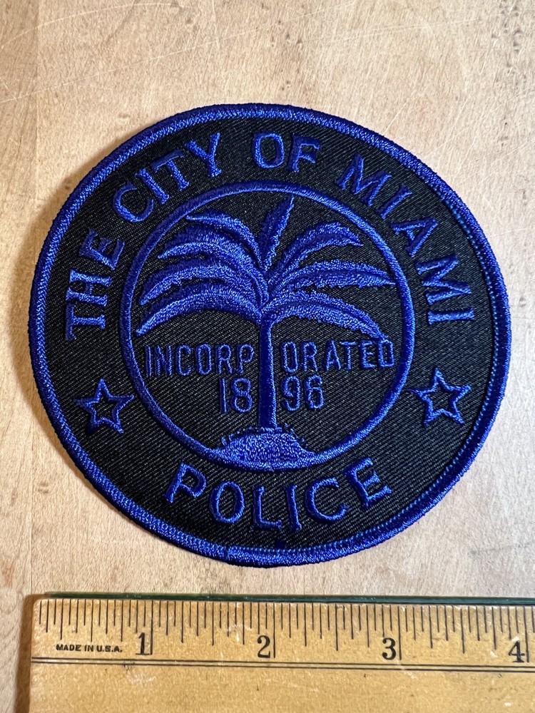 MIAMI FLORIDA subdued black blue POLICE PATCH