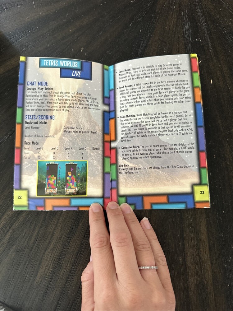 XBOX Manual Only Tetris Worlds