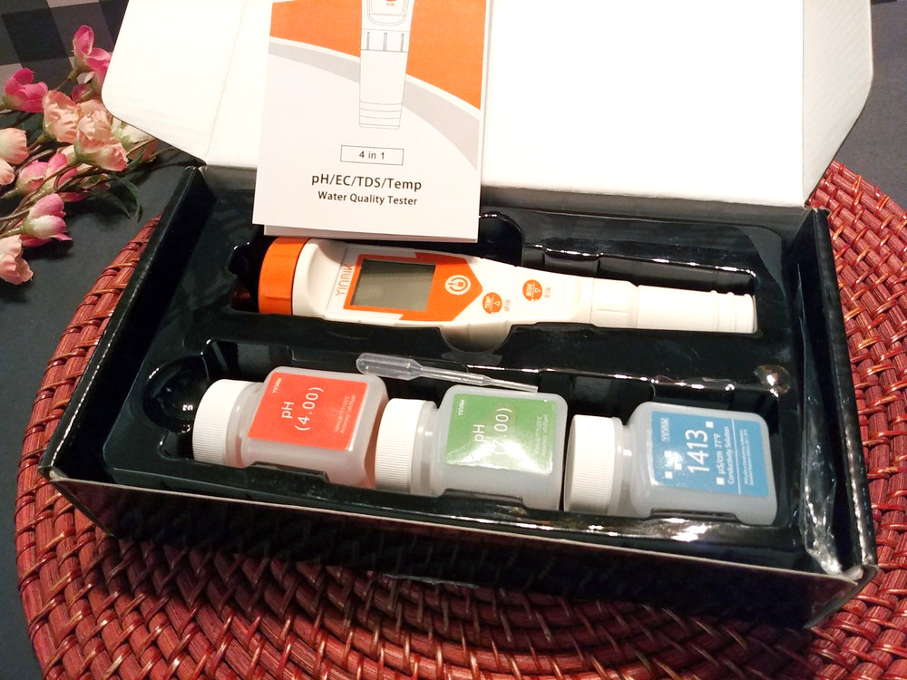 pH Meter for Hydroponics PPM EC Meter for Plant Nutrients Simultaneous Measureme