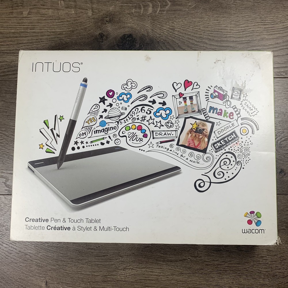 READ DESCRIPTION WACOM Intuos CTH-480 Touch Small Tablet Silver MISSING PARTS