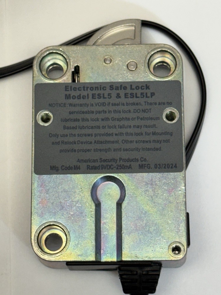 Amsec - ESL5 - Illuminated Electronic Pivot Safe Lock Kit (Dial & Lock) - Chrome