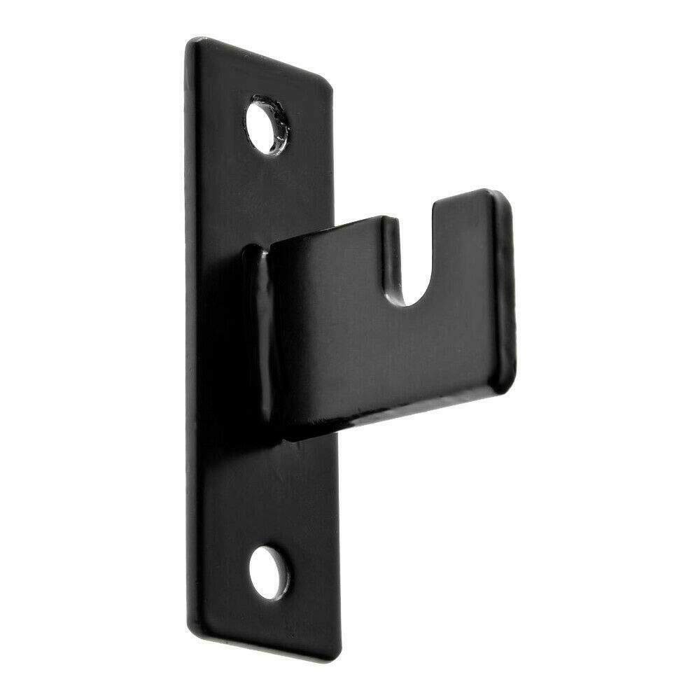 4 Pack Black Gridwall Mount Brackets 1" W Thin Space Saving Grid Hangers
