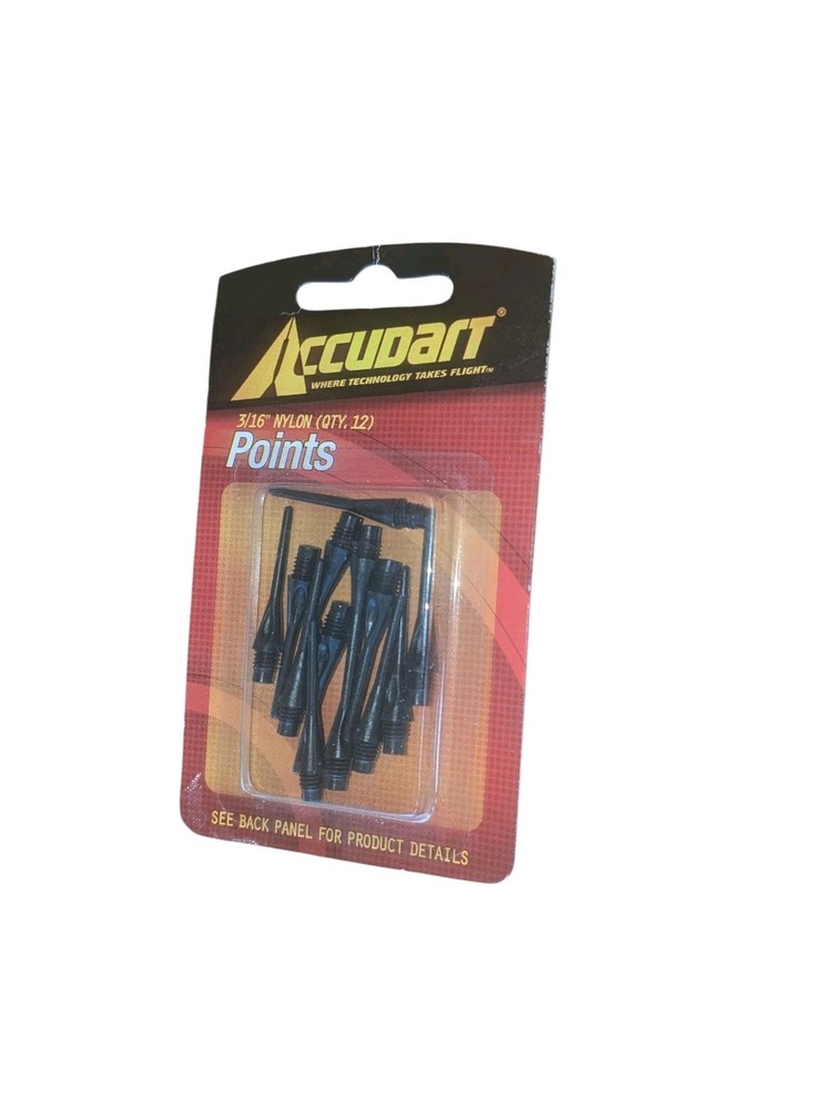 12 Accudart 3/16 Soft Tip Darts Replacement Points Nylon