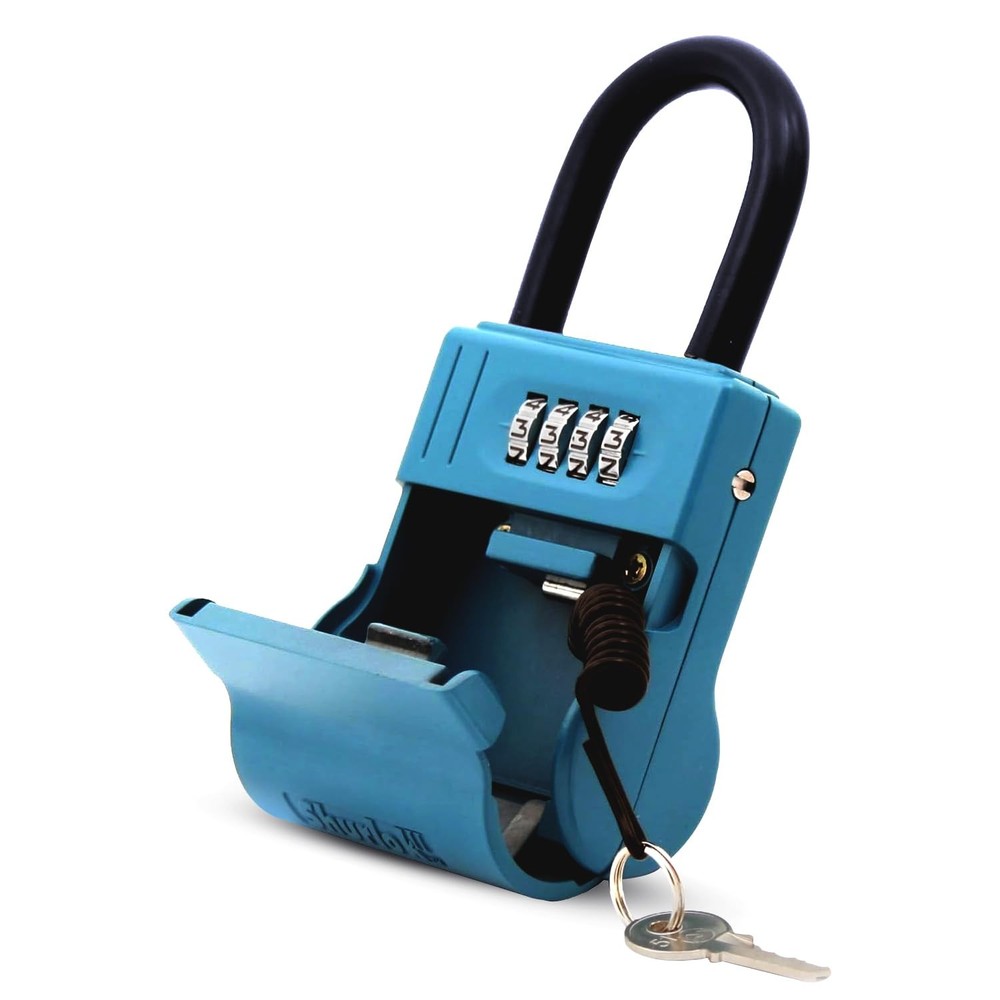 SL-600W Numbered Key Storage Combination Lock Box, Blue, Wall Mount, Safe, Code