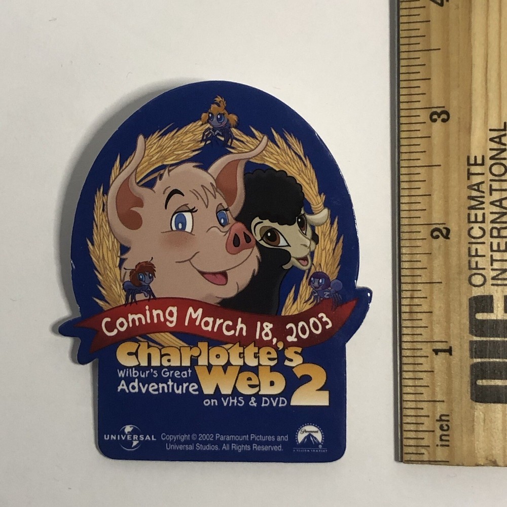 charlotte’s web 2 dvd release cardboard pin 2003