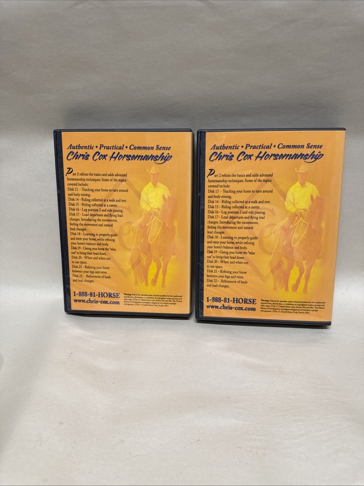 Chris Cox Horsemanship Instructional Program horse training DVD SET