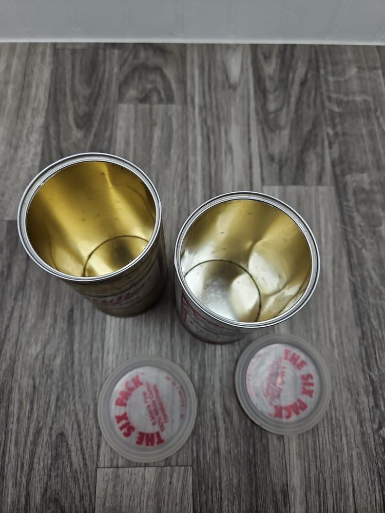 Budweiser & Miller High Life Handkerchief Cans Empty