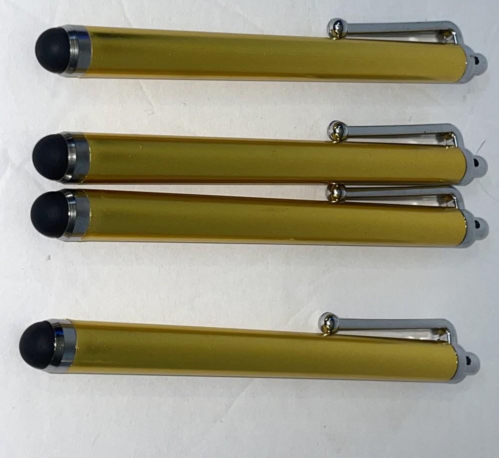 4 Gold Capacitive Touch Screen STYLUS Pen Universal For Android & Iphone iPad.