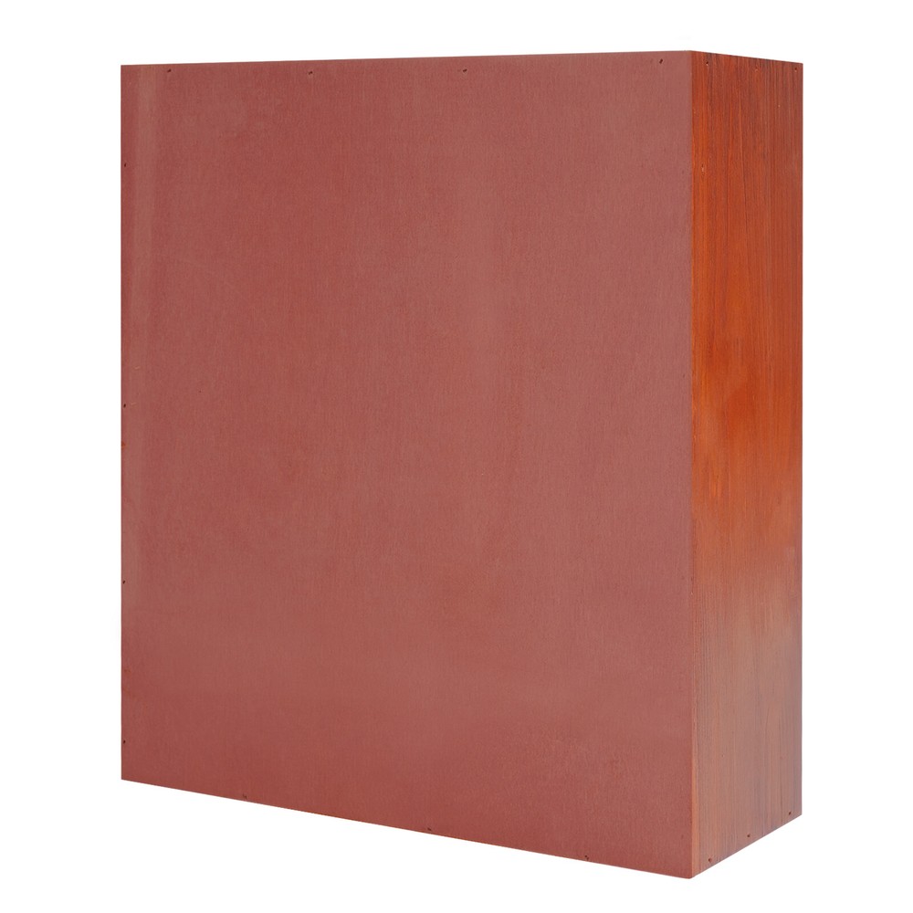 Brown Storage Cabinet 3 Tiers Solid Wood Storage Cupboards Rectangle Modern