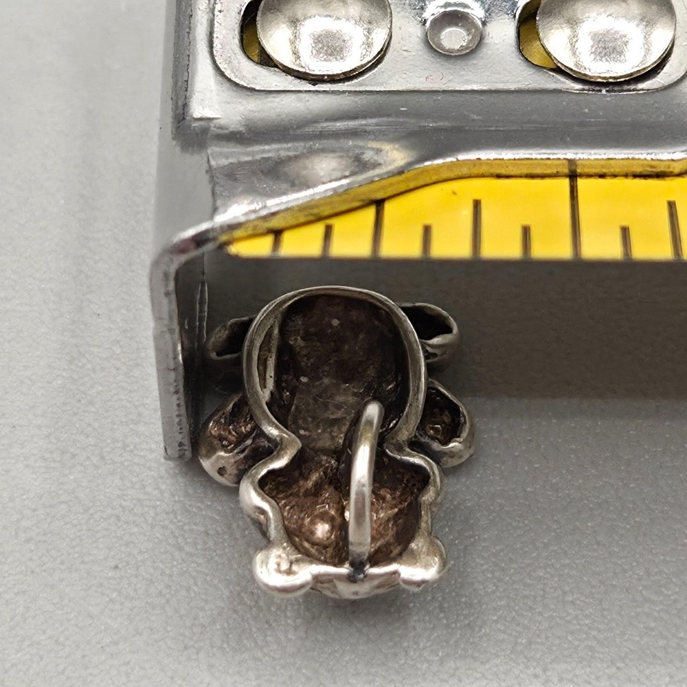 Sterling Silver Teddy Bear Charm Pendant With Loop Tiny Marked STER 925