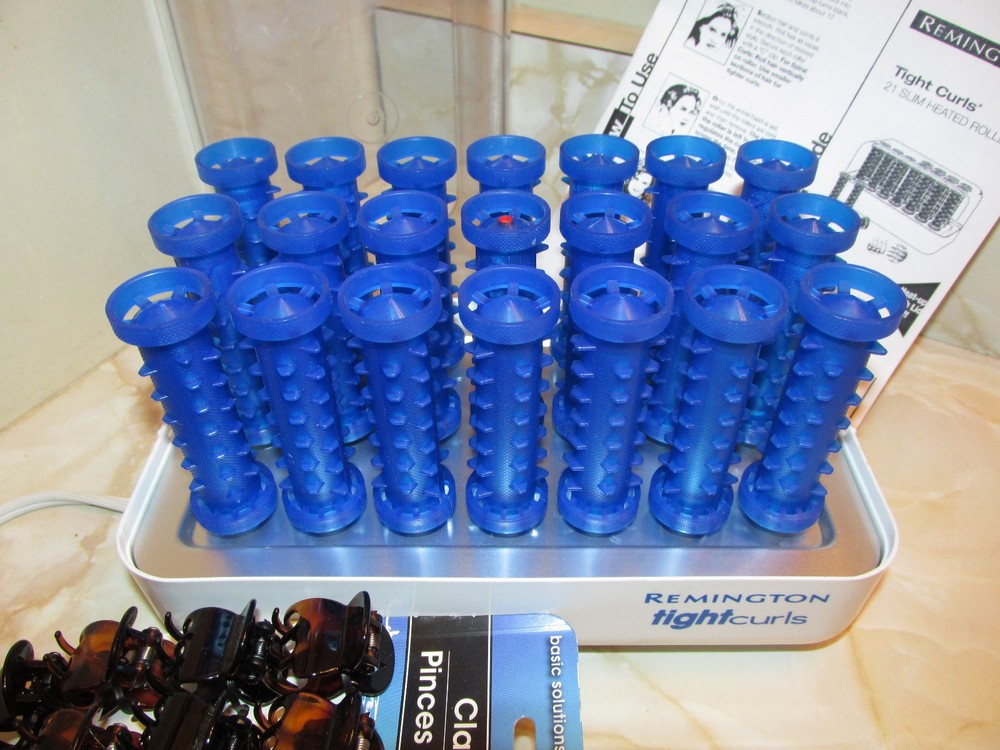 Remington Tight Curls Hot Rollers H-21 SP wax core rollers CLIPS. Instruction