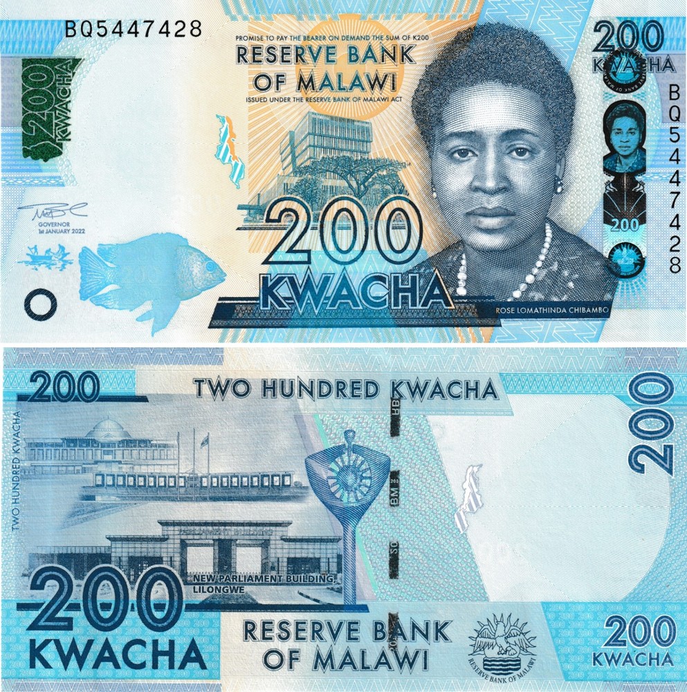 Malawi 200 Kwacha, 2022, P-65Af, Uncirculated