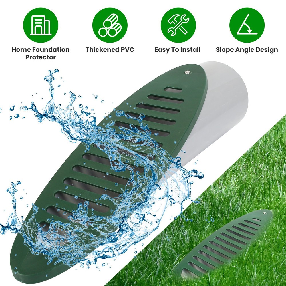 4" Angled Drain Emitter for Downspout Extensions, Gutter Drainage Pipe