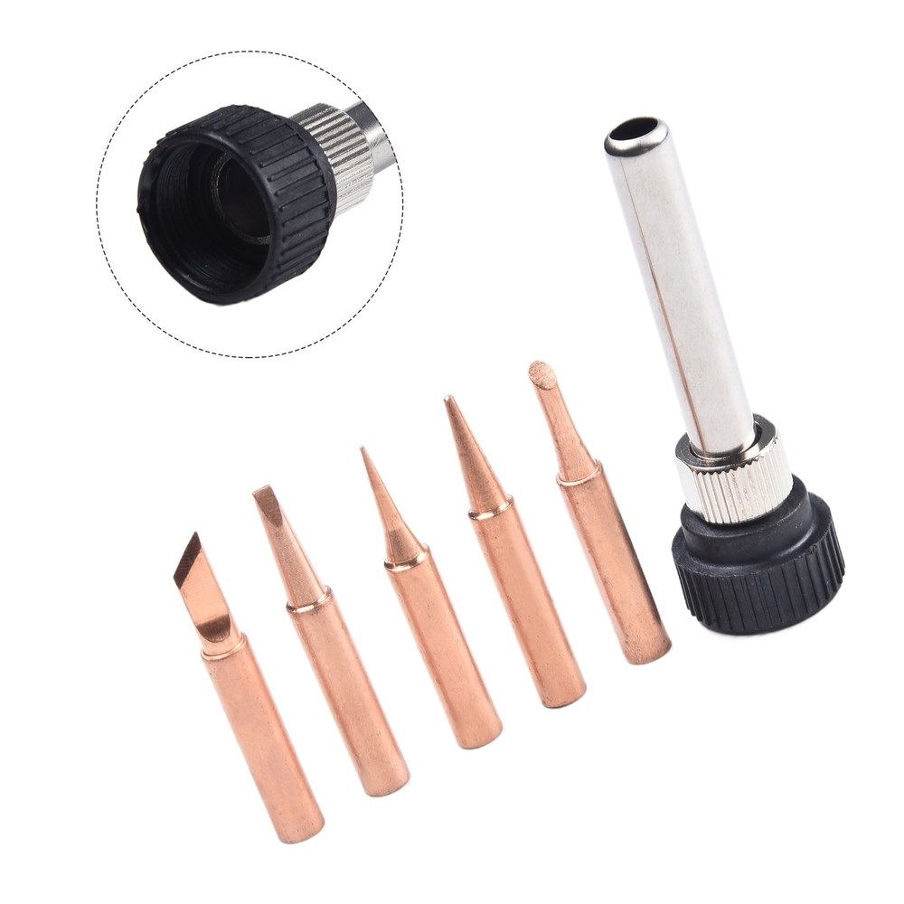 Reliable Copper Soldering Iron Tips 6pcs Tips for Professional Soldering Work