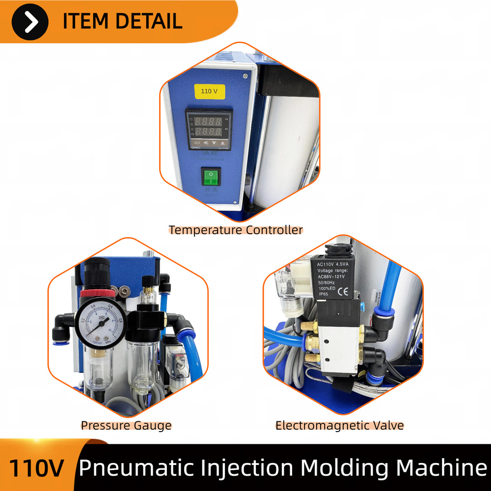 Lab Pneumatic Benchtop Injection Molding Machine 110V for Plastic Prototyping