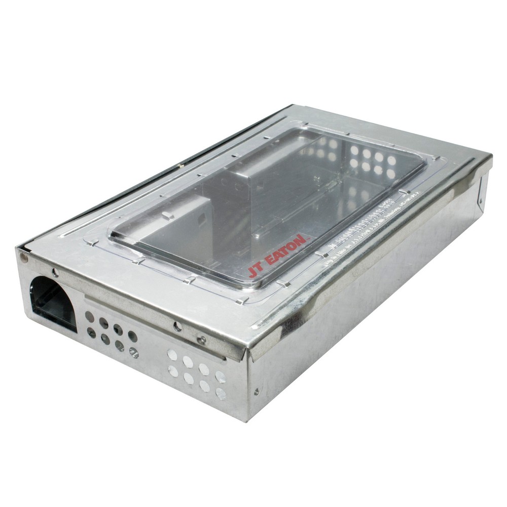 Tin Cat Style Multiple Catch Mouse Trap Clear Lid Humane Mouse Trap ( 12 Pack )