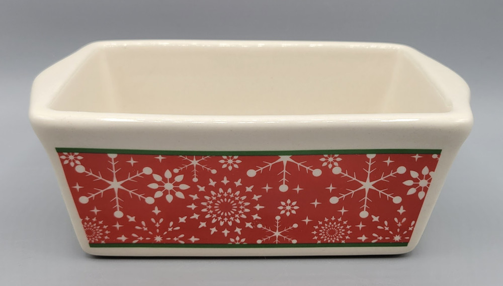 Old Time Pottery Mini Loaf Bread Pan Baking Ceramic Stoneware Christmas Holiday