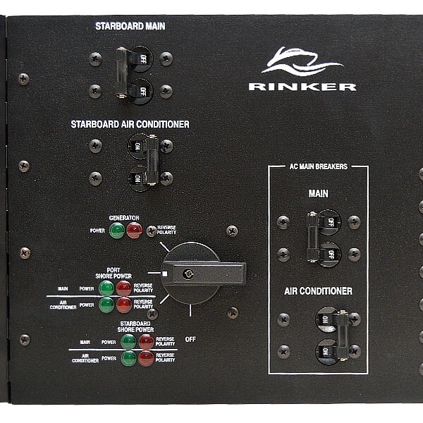 Rinker Boat Breaker Control Panel | 18 x 9 Inch Black Aluminum