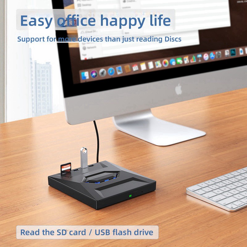 External CD DVD Drive Reader Writer CD Burner USB3.0 Type-C for PC Windows 11 10