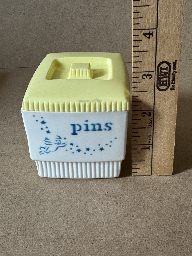 vintage Clarolyte plastic Pin container Sewing Storage