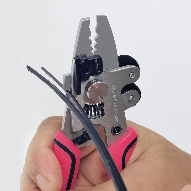 FTTH Tools 9 in 1 Cable Wire Stripper With Scale Scissors Clean Cotton Cutter