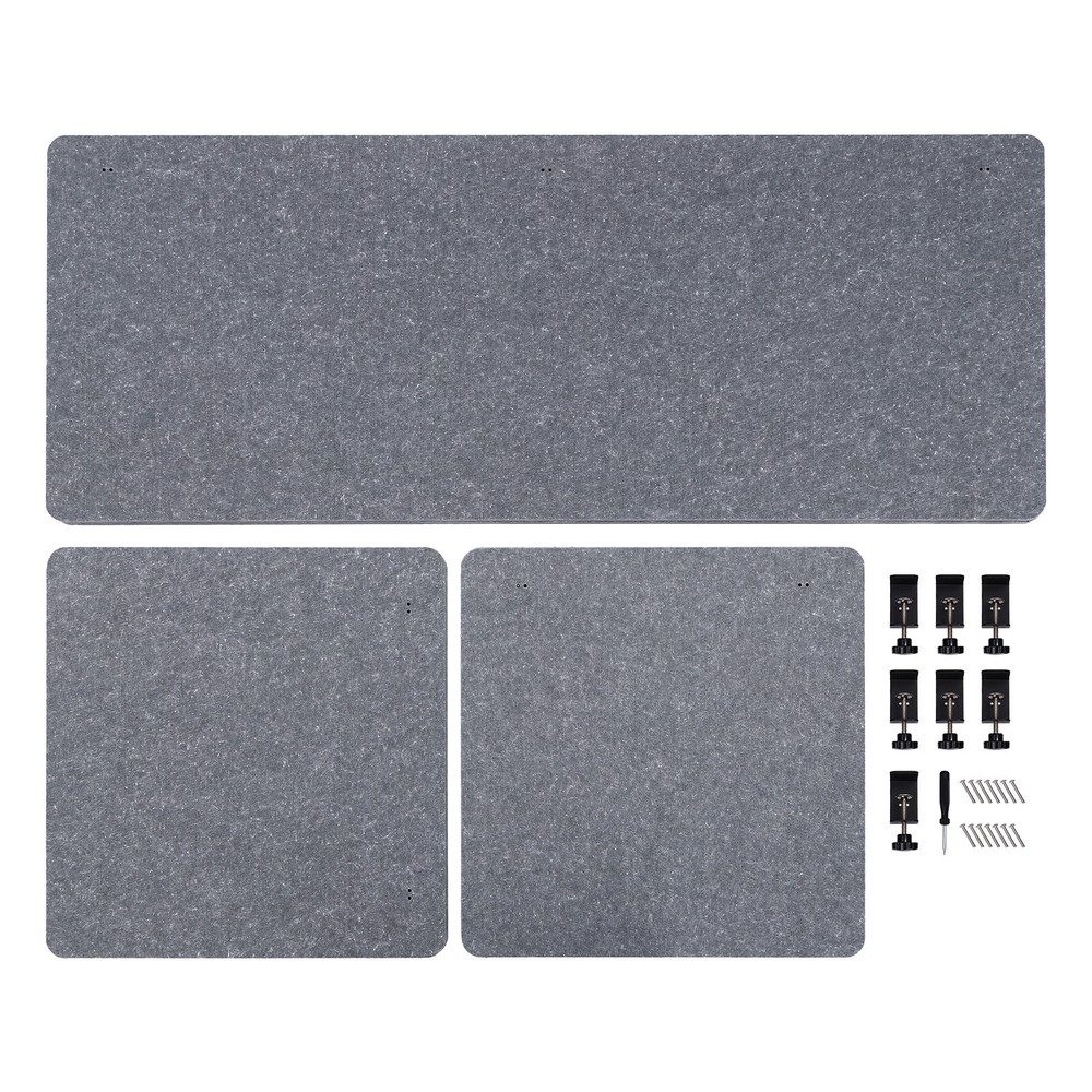 Rectangle Office Partition Grey Desk Divider For Schools Desktop Privacy Panel
