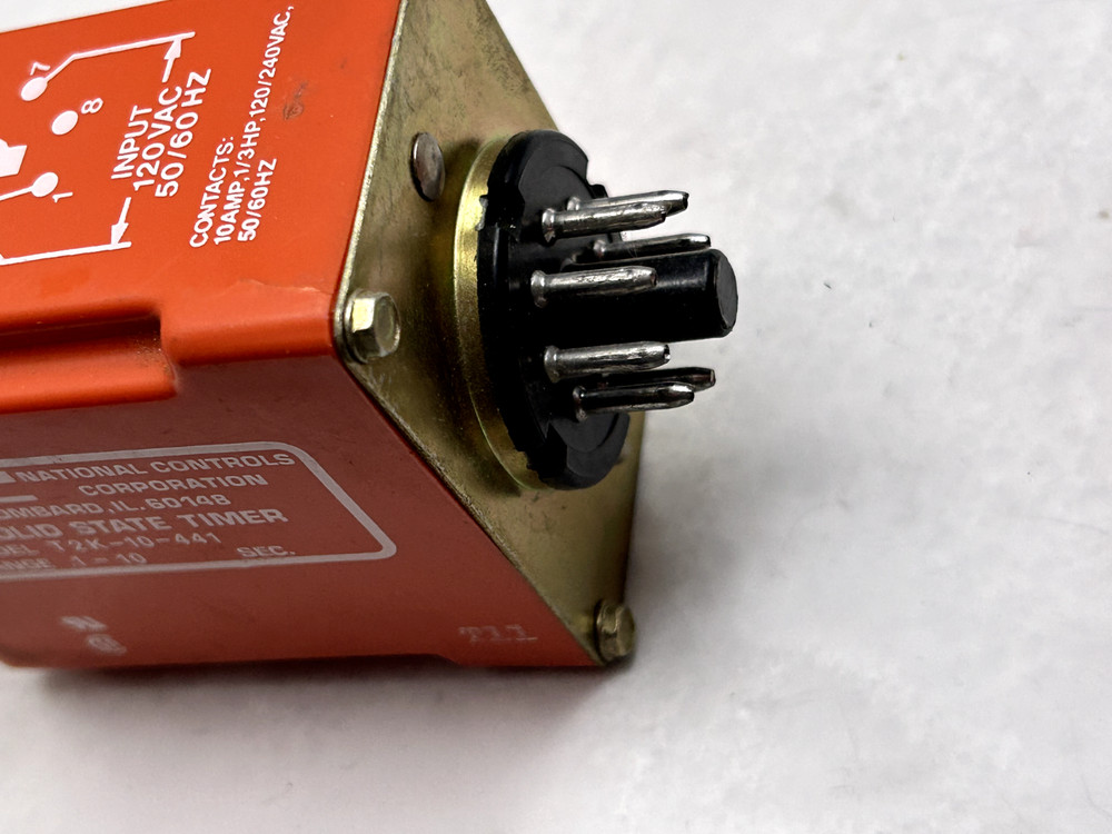 NAT!ONAL CONTROLS CORP NCC SOLID STATE TIMER MODEL T2K-10-441 RANGE .1 - 10 SEC.