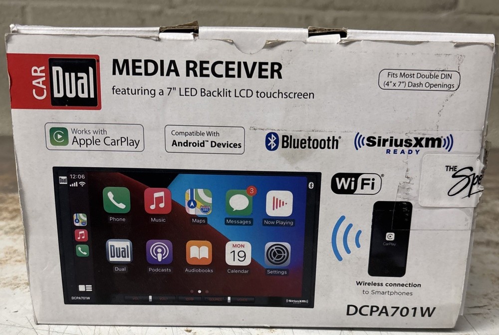 DUAL 7” Media Receiver CarPlay Android Auto Bluetooth